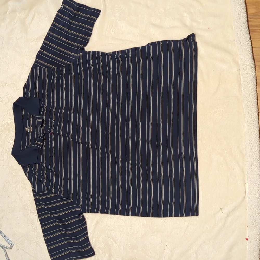 Beverly Hills Polo Club men's Navy Blue Striped polo 3X